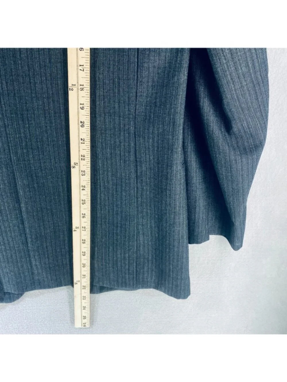 Vintage Saint Laurent Blazer Mens 42L Gray Wool Pinstripe Sport Coat Jacket